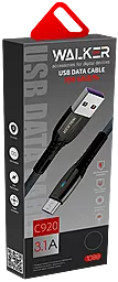 USB Кабель Walker C920 3.1A micro USB Cable Black - мініатюра 2