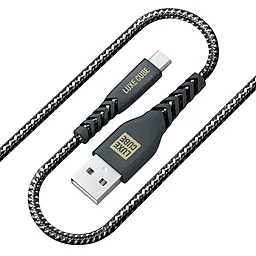 Кабель Luxe Cube Kevlar USB-A - micro USB 12w 2.4a 1.2м cable Black (8886668686242) - фото Кабель Luxe Cube Kevlar USB-A - micro USB 12w 2.4a 1.2м cable Black (8886668686242)