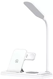 Бездротова док-станція Usams 15w 4-in-1 wireless charger with table lamp white (US-CD195) - фото Бездротова док-станція Usams 15w 4-in-1 wireless charger with table lamp white (US-CD195)