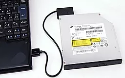 Адаптер с кабелем для передачи данных Maiwo K102-U2S USB 2.0 SlimLine SATA 13 pin 0.3 м - миниатюра 6