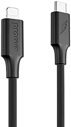 Кабель Proove Striped Silicone USB Type-C - Lightning 12w 2.4a 1м сable Black