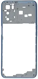 Рамка корпуса Oppo A16 / A16s / A54s, Original Pearl Blue - фото Рамка корпуса Oppo A16 / A16s / A54s, Original Pearl Blue