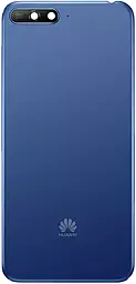Задняя крышка корпуса Huawei Y6 2018 со стеклом камеры, с логотипом "Huawei" Original Blue - фото Задняя крышка корпуса Huawei Y6 2018 со стеклом камеры, с логотипом "Huawei" Original Blue
