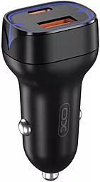 Автомобильное зарядное устройство XO CC37 20w PD USB-C/USB-A ports car charger black - фото Автомобильное зарядное устройство XO CC37 20w PD USB-C/USB-A ports car charger black
