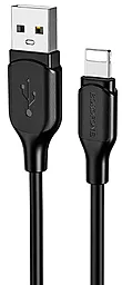 Кабель Borofone BX42 USB-A - Lightning 12w 2.4a 1м cable Black - фото Кабель Borofone BX42 USB-A - Lightning 12w 2.4a 1м cable Black