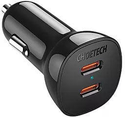 Автомобильное зарядное устройство Choetech TC0008 40W QC3.0 2x USB - A Black (TC0008-V2) - миниатюра 2