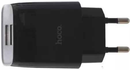 Сетевое зарядное устройство Hoco C73A 2.4a 2xUSB-A ports charger black - фото 4