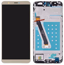 Дисплей Huawei P Smart 2017, Enjoy 7s з тачскріном і рамкою, Gold - фото Дисплей Huawei P Smart 2017, Enjoy 7s з тачскріном і рамкою, Gold