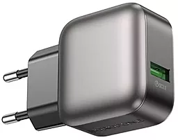 Мережевий зарядний пристрій Borofone BAS52A 18w QC3.0 USB-A fast charger black - фото Мережевий зарядний пристрій Borofone BAS52A 18w QC3.0 USB-A fast charger black