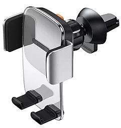 Держатель Baseus Easy Control Clamp Car Mount Holder (Air Outlet Version) Silver (SUYK000112) - миниатюра 3 Держатель Baseus Easy Control Clamp Car Mount Holder (Air Outlet Version) Silver (SUYK000112) - миниатюра 3