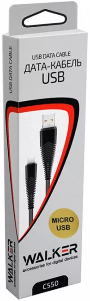 Кабель Walker C550 USB-A - micro USB 12w 2.4a 1м cable Gold - фото 2
