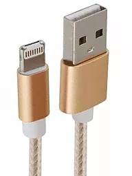 Універсальний кабель EasyLife MTK 8050 2-in-1 USB-A to Lightning/micro USB 10w 1м сable Gold - фото Універсальний кабель EasyLife MTK 8050 2-in-1 USB-A to Lightning/micro USB 10w 1м сable Gold