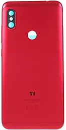 Задняя крышка корпуса Xiaomi Redmi Note 6 Pro со стеклом камеры Original Red - фото Задняя крышка корпуса Xiaomi Redmi Note 6 Pro со стеклом камеры Original Red