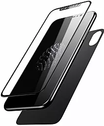 Защитное стекло Baseus 3D Full Body Apple iPhone X, iPhone XS Black (Front and Back) - миниатюра 2