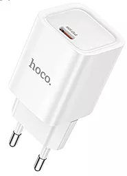 Сетевое зарядное устройство Hoco C148A 30w PD USB-C ports charger white - фото Сетевое зарядное устройство Hoco C148A 30w PD USB-C ports charger white