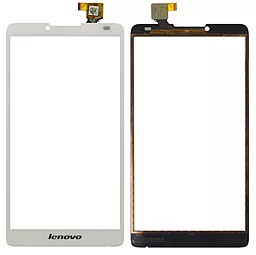Сенсор (тачскрин) Lenovo A880, A889 (изогнутый шлейф, 10pin) White - фото Сенсор (тачскрин) Lenovo A880, A889 (изогнутый шлейф, 10pin) White