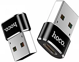 Адаптер-переходник Hoco UA6 с USB-A - USB-C M/F Black - миниатюра 2