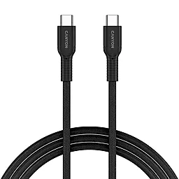 Кабель Canyon USB Type-C to Type-C 60w 3a 1м PD cable Black (CND-CCAP60AB10B) - фото Кабель Canyon USB Type-C to Type-C 60w 3a 1м PD cable Black (CND-CCAP60AB10B)
