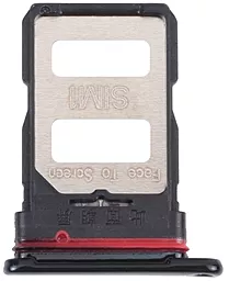 Держатель (лоток) Сим карты Xiaomi Redmi K40 Pro / Redmi K40 / Redmi K40 Pro Plus Dual SIM Original  Black