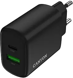 Сетевое зарядное устройство Canyon OnCharge 250 25w PD USB-C/USB-A ports charger black (CNE-CHA250-31) - фото Сетевое зарядное устройство Canyon OnCharge 250 25w PD USB-C/USB-A ports charger black (CNE-CHA250-31)