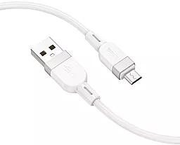 Кабель Hoco X109 USB-A - micro USB 12w 2.4a 1м cable White - миниатюра 2