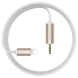 Аудио кабель Baseus Aux mini Jack 3.5 mm - Lightning M/M Cable 1.2 м gold (NGB37-0V) - миниатюра 4