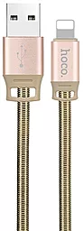 Кабель USB Hoco U27 Lightning Cable Metal Gold