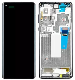 Дисплей Motorola Moto Edge Plus (XT2061-3) з тачскріном і рамкою, оригінал, Black - фото Дисплей Motorola Moto Edge Plus (XT2061-3) з тачскріном і рамкою, оригінал, Black