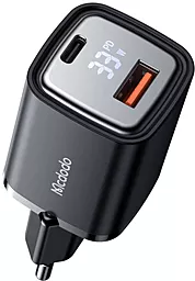 Мережевий зарядний пристрій McDodo 33W PD/QC USB-A-C Black (CH-1701)