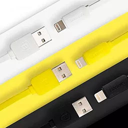 Кабель USB Baseus String flat Lightning Cable White - миниатюра 2