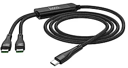 USB PD Кабель Hoco U102 100w 5a 1.5m USB Type-C to Type-C/Type-C cable black