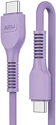 Кабель ArmorStandart USB Type-C - Type-C 15w 3a 1м cable Purple (ARM65291) - фото Кабель ArmorStandart USB Type-C - Type-C 15w 3a 1м cable Purple (ARM65291)
