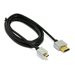 Видеокабель ExtraDigital micro HDMI > HDMI, 1.5m, v1.4b, 36 AWG, Gold, PVC, Ultra-Slim (KBH1605)