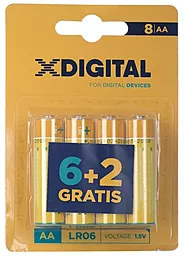 Батарейки X-digital AA/LR06 BL 8 шт 1.5 V