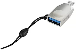 OTG-переходник Hoco UA10 micro USB Pearl Nickel - миниатюра 2