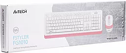 Комплект (клавиатура+мышка) A4Tech Fstyler FG1010 White/Pink - миниатюра 3