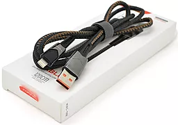 Кабель iKaku KSC-192 Gediao Zinc Alloy USB-A - Lightning 12w 3.2a 1м cable Black
