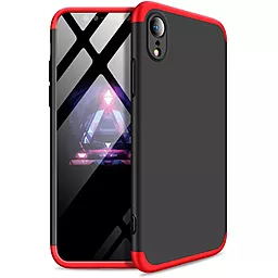 Чехол 1TOUCH GKK LikGus 360 градусов (opp) для Apple iPhone XR (6.1") Черный / Красный