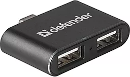 USB хаб (концентратор) Defender Quadro Dual Black (83207)