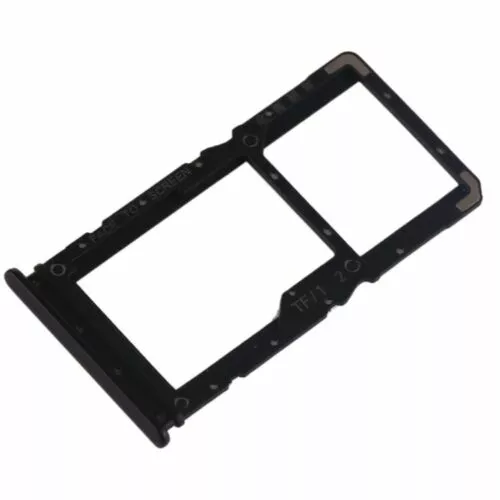 Держатель (лоток) Сим карты Xiaomi Redmi Note 7 / Redmi Note 7 Pro / Redmi Note 7S и карты памяти Dual SIM Black (Space Black) - фото 2