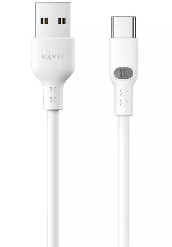 Кабель Havit HV-CB6282 USB-A - Type-C 15w 3a ca1м cable ble White - фото 1