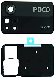 Стекло камеры Xiaomi Poco X4 Pro 5G с рамкой Black