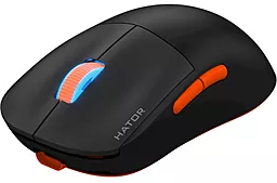 Компьютерная мышка HATOR Quasar 2 PRO Wireless Black/Orange (HTM560BO) - фото Компьютерная мышка HATOR Quasar 2 PRO Wireless Black/Orange (HTM560BO)