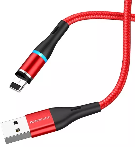 Кабель Borofone BU16 USB-A - Lightning 12w 2.4a 1.2м cable Red - фото 3