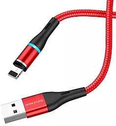 Кабель Borofone BU16 USB-A - Lightning 12w 2.4a 1.2м cable Red - мініатюра 3 Кабель Borofone BU16 USB-A - Lightning 12w 2.4a 1.2м cable Red - мініатюра 3