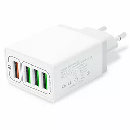 Сетевое зарядное устройство XoKo 18w QC3.0 4xUSB ports fast charger white (QC-405-WH) - фото Сетевое зарядное устройство XoKo 18w QC3.0 4xUSB ports fast charger white (QC-405-WH)