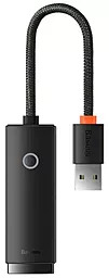 Сетевая карта Baseus AirJoy USB-A - RJ45 100Mbps Black (WKQX000001) - фото Сетевая карта Baseus AirJoy USB-A - RJ45 100Mbps Black (WKQX000001)