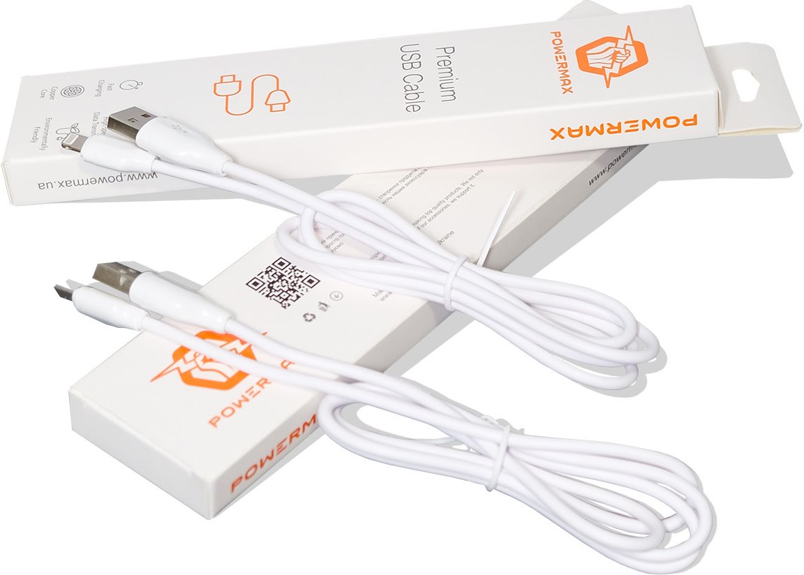 Кабель USB Powermax Premium Lightning Cable White (PWRMXC1L) / изоборажение №3
