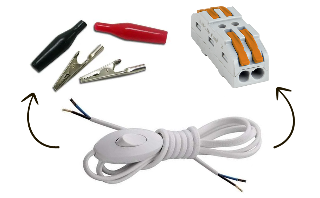 (PRC) Комплект для подключения светодиодной ленты к 12V АКБ со встроенным выключателем / изоборажение №1
