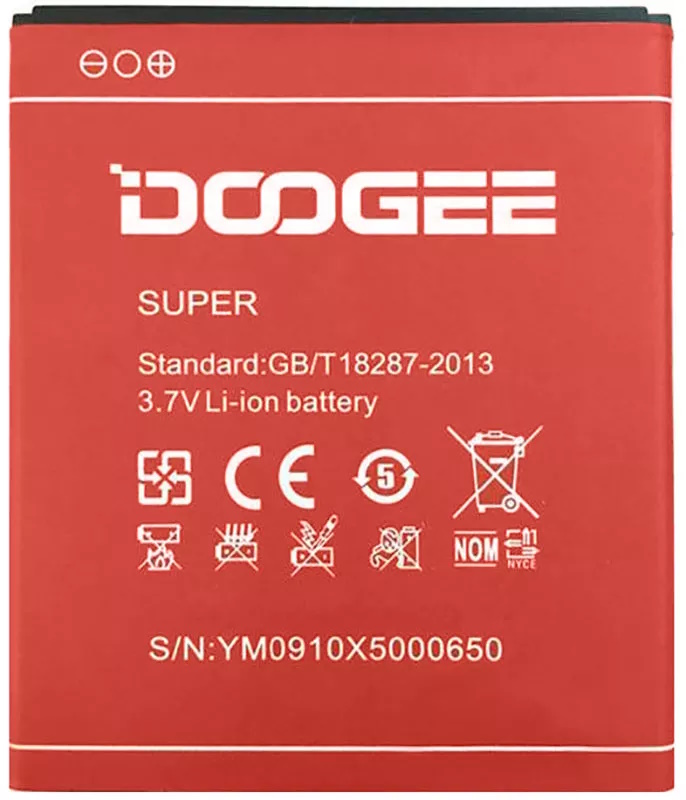 Аккумуляторы для телефона DOOGEE X5 фото